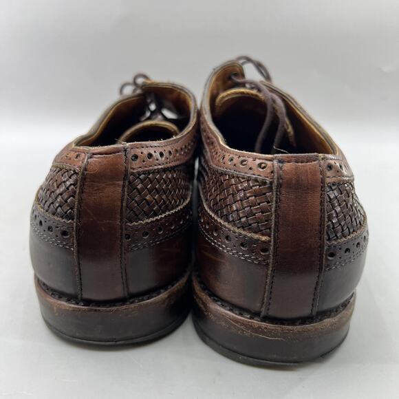 Allen Edmonds Leiden Woven Wingtip Oxford Men Size 8.5 3E Brown Brogue Low Shoes main image 4